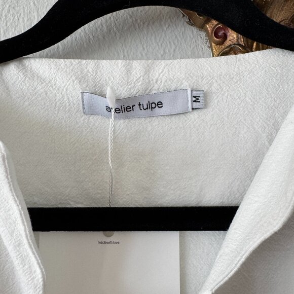 Atelier Tulpe Bow Tie Top White - Picture 9 of 9